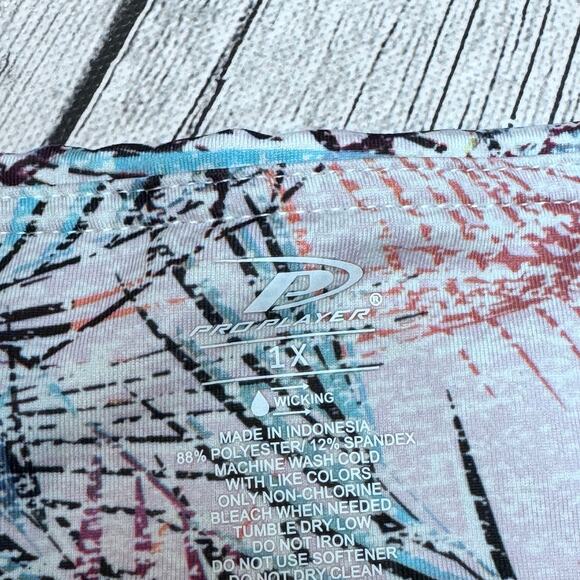 Pro Player Multicolor Wicking Capri Leggings Size 1X - Picture 2 of 4